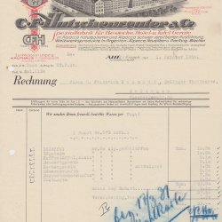 Invoice of C.F.Hutschenreuter &amp; Co.