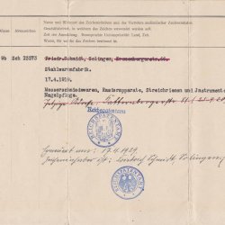 Gründungsurkunde der Firma Revisor im Jahre 1919